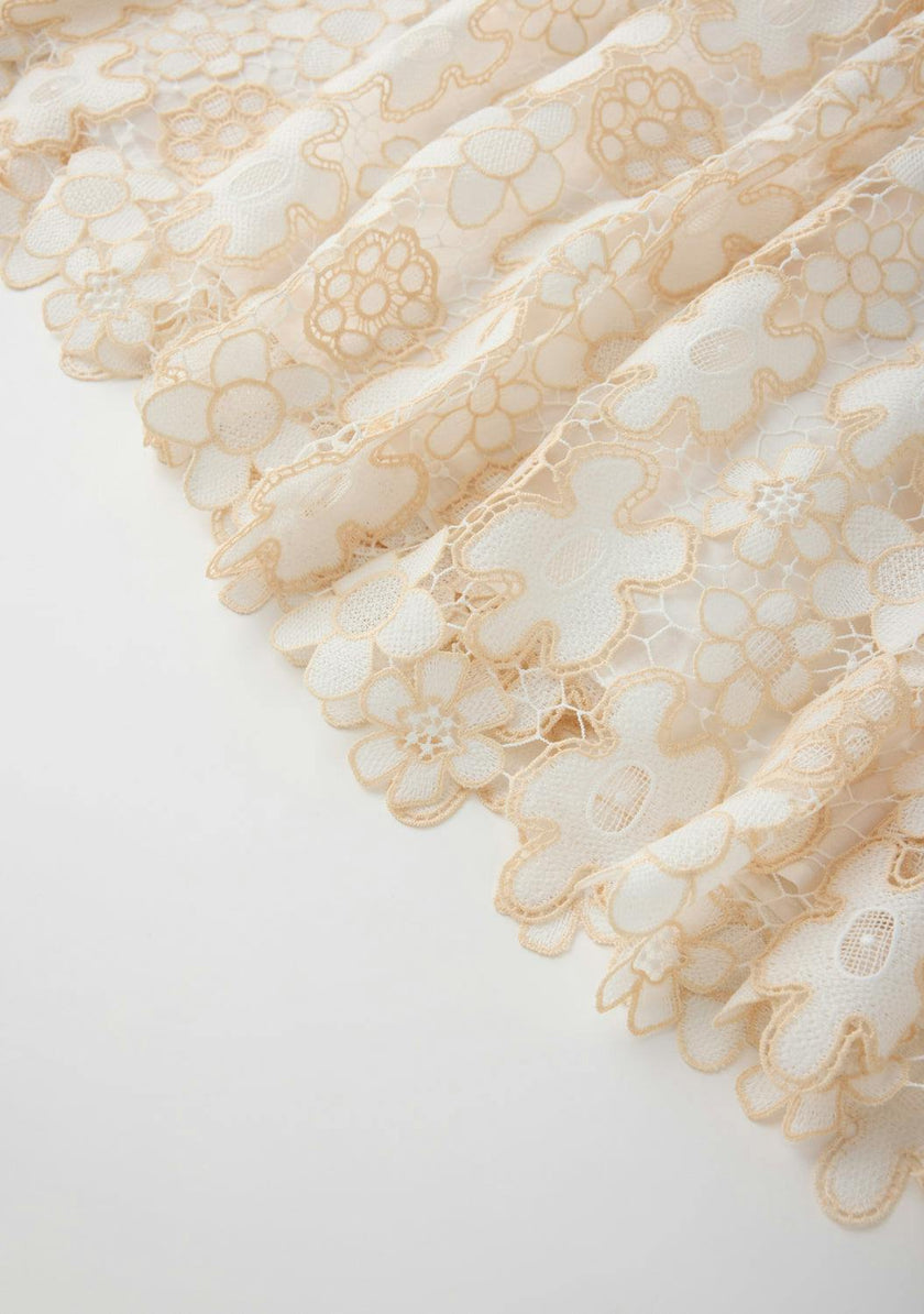 Haley Embroidered Frill Maxi Dress