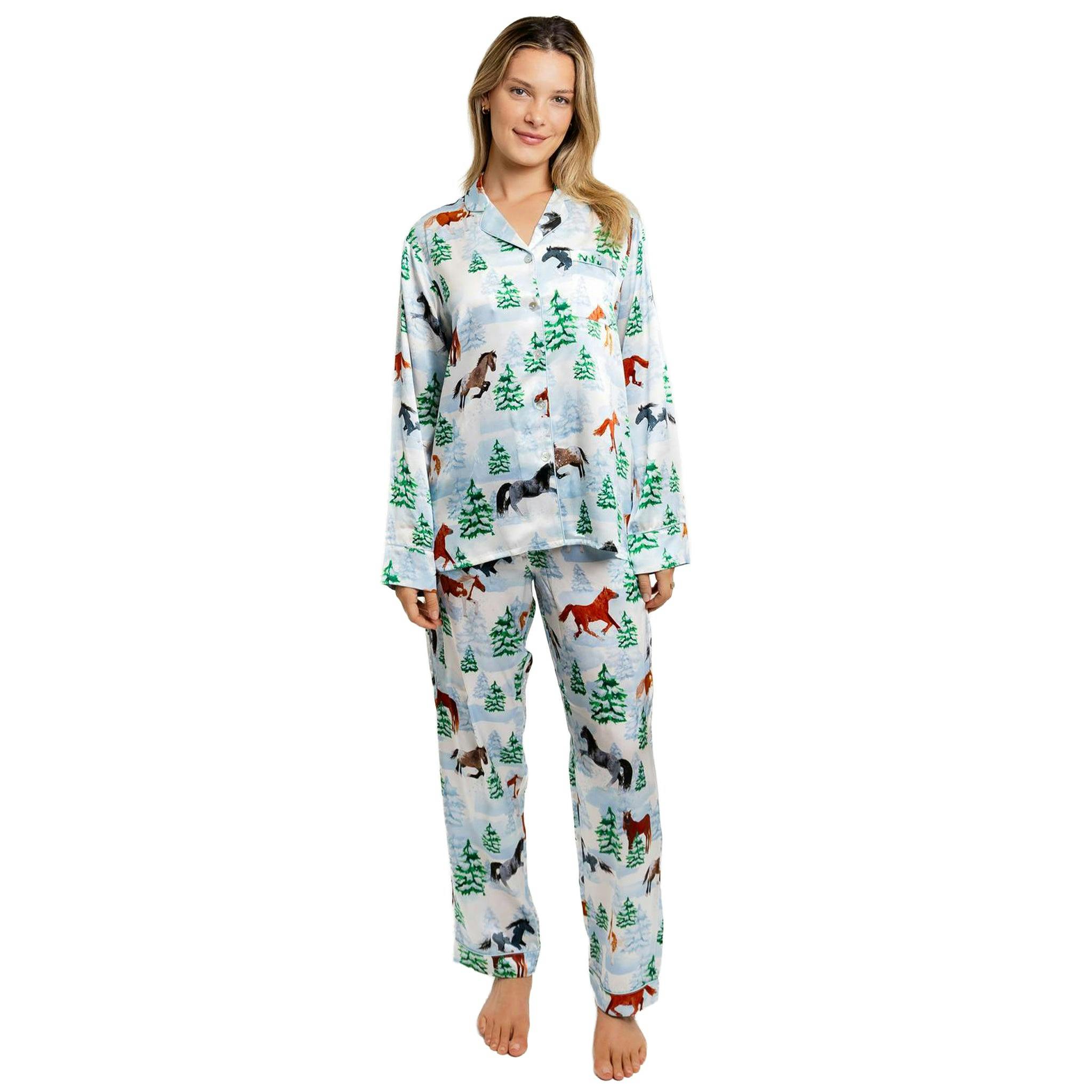 Women's Skydog Wild & Free SILK Long PJ Set