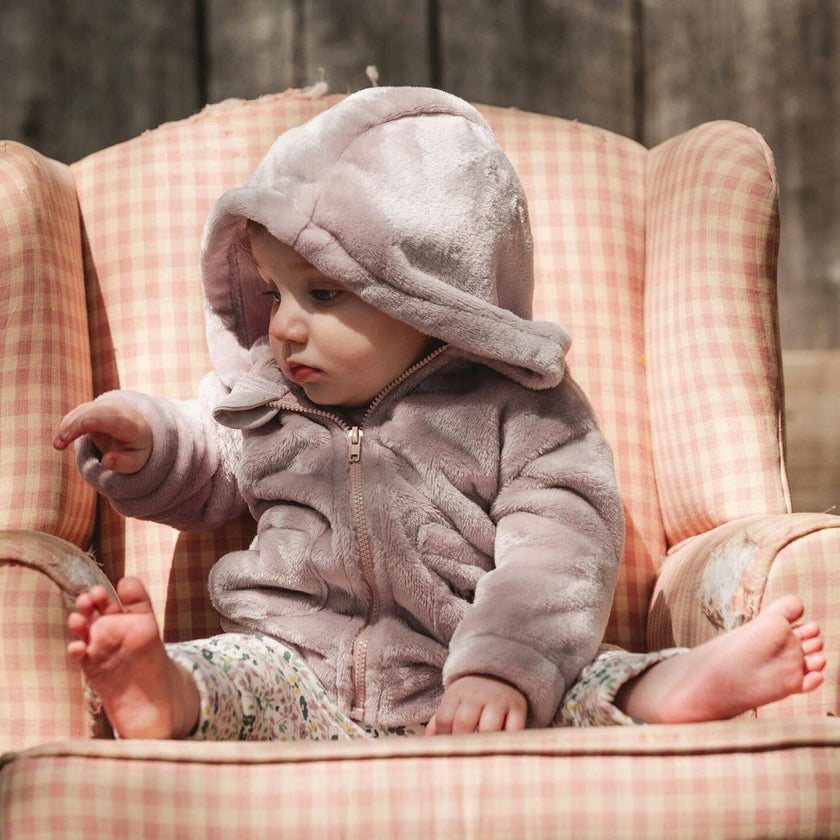 Hooded Zip Plush Jacket