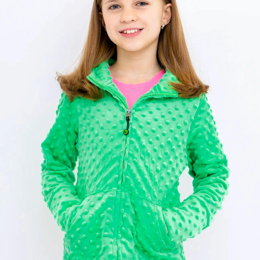 Minky Bubble Zip Hoodie