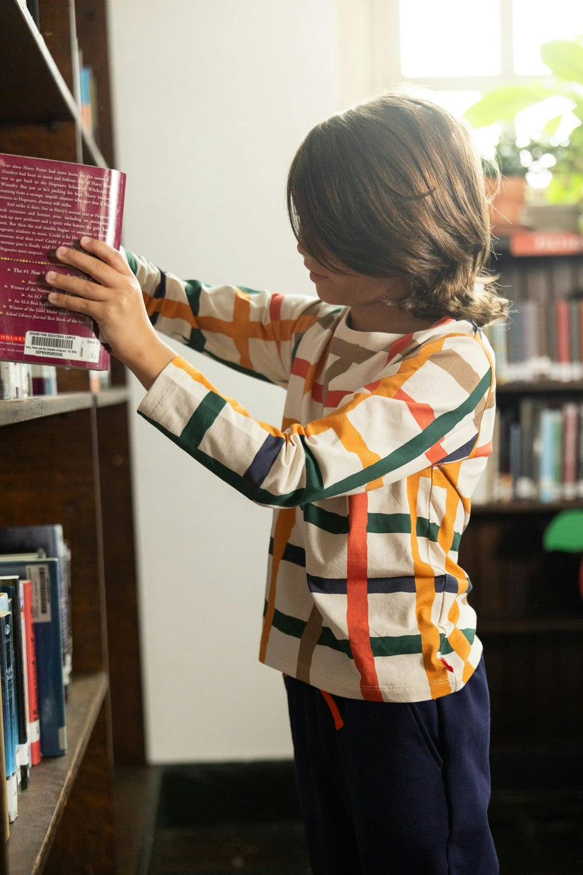 Recycled Cotton Warm Grid T- Shirt