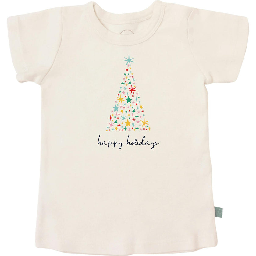 graphic tee | happy holidays tree