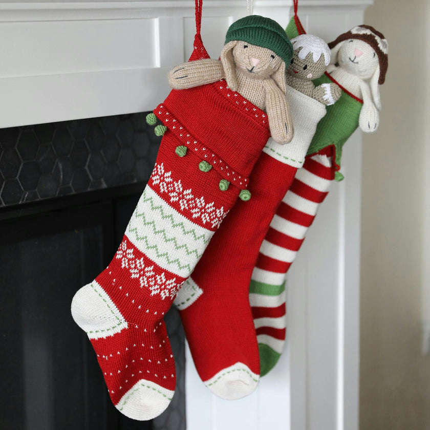 Nordic Stocking with Mini Poms