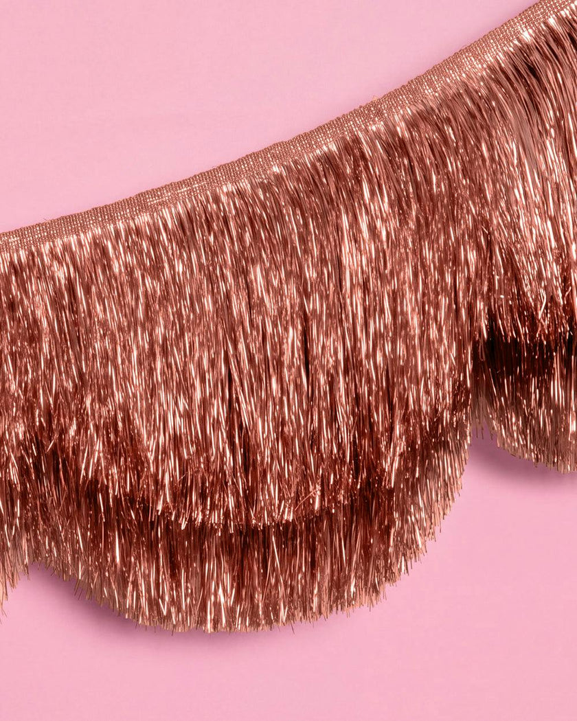Rose Gold Scallop Fringe - scalloped banner