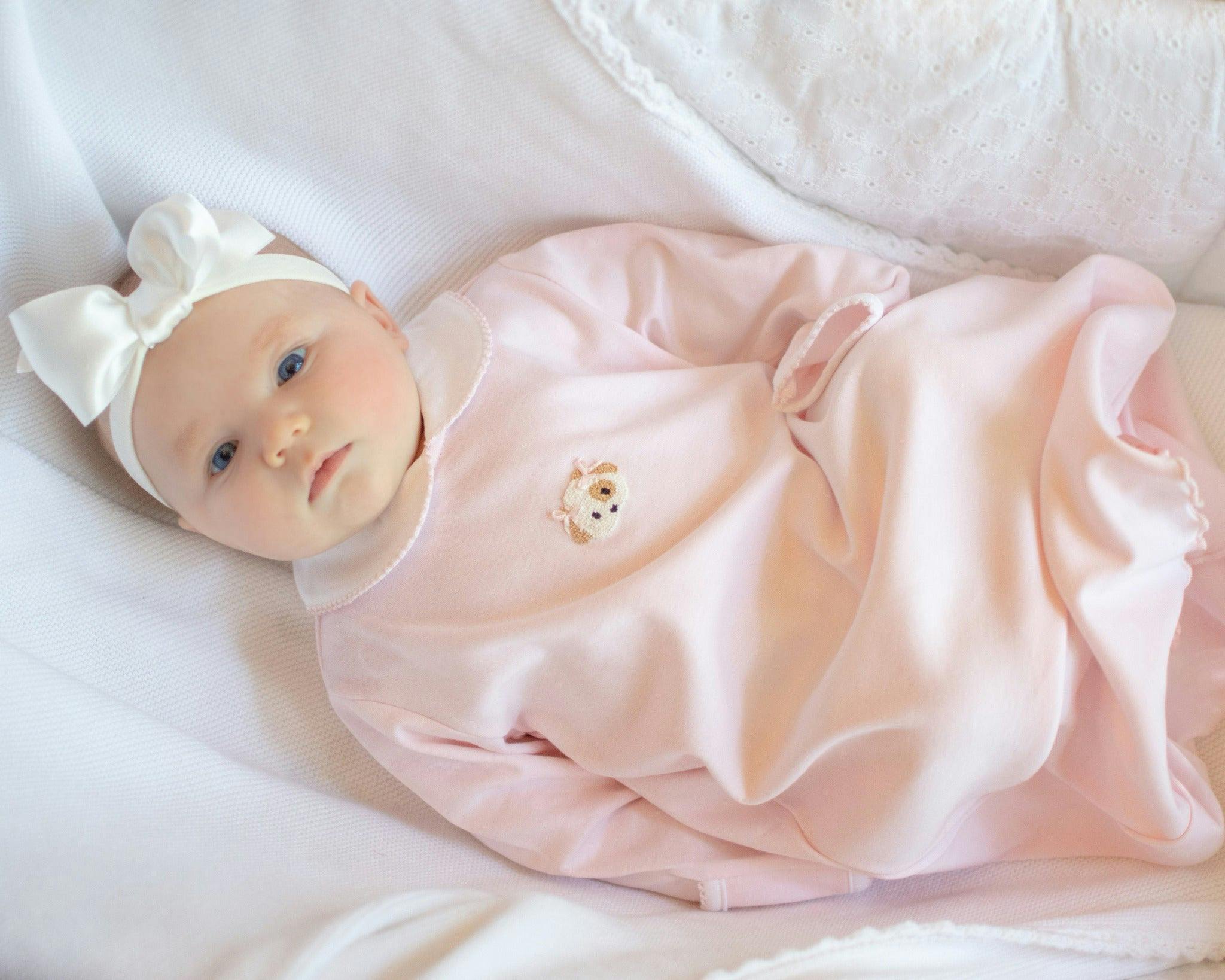 Spotted Girl Puppy Day Gown | Lt Pink