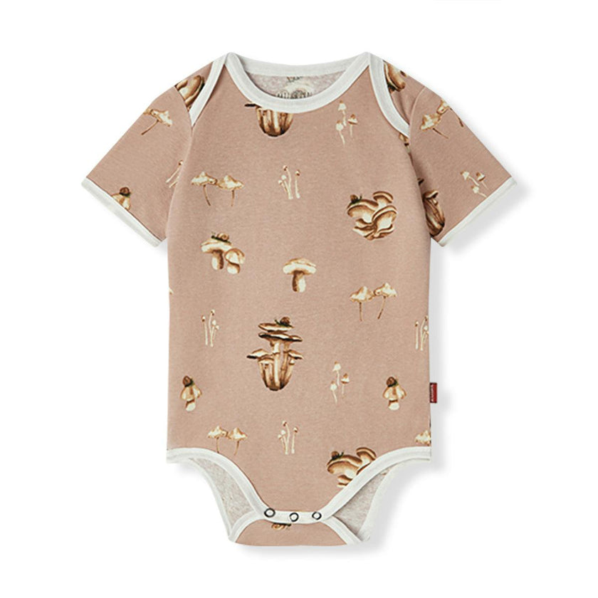 Mushroom Organic Cotton Short Sleeve One Piece