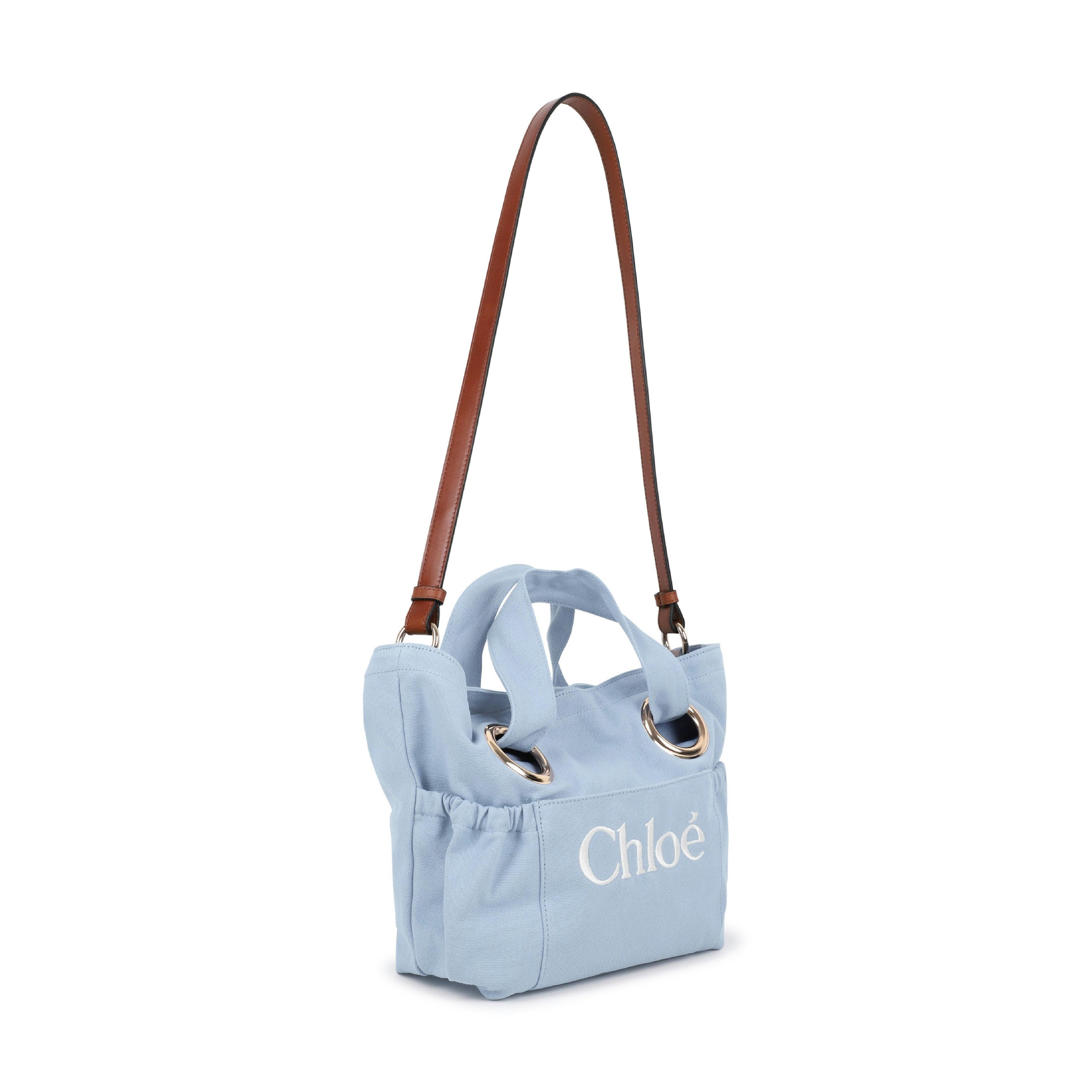 Blue Chloé Ring-Detail Handbag