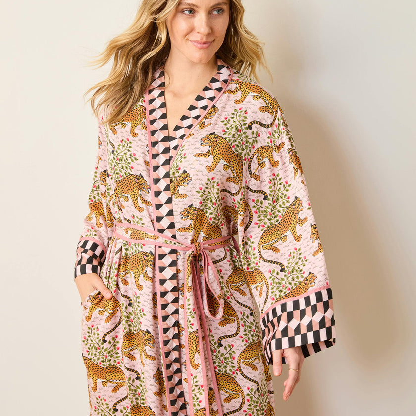 Bagheera - Eco Satin Robe - Blush