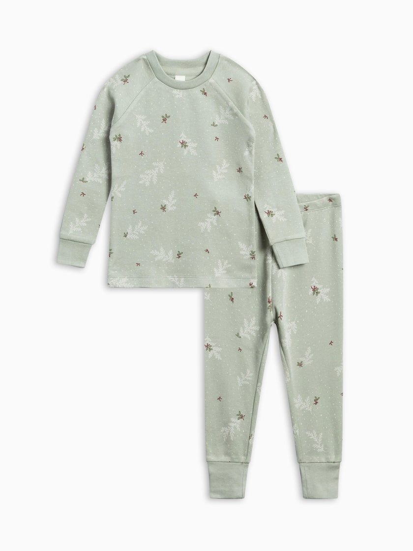 2 Piece Long Sleeve Jammie Set - Holly Bow