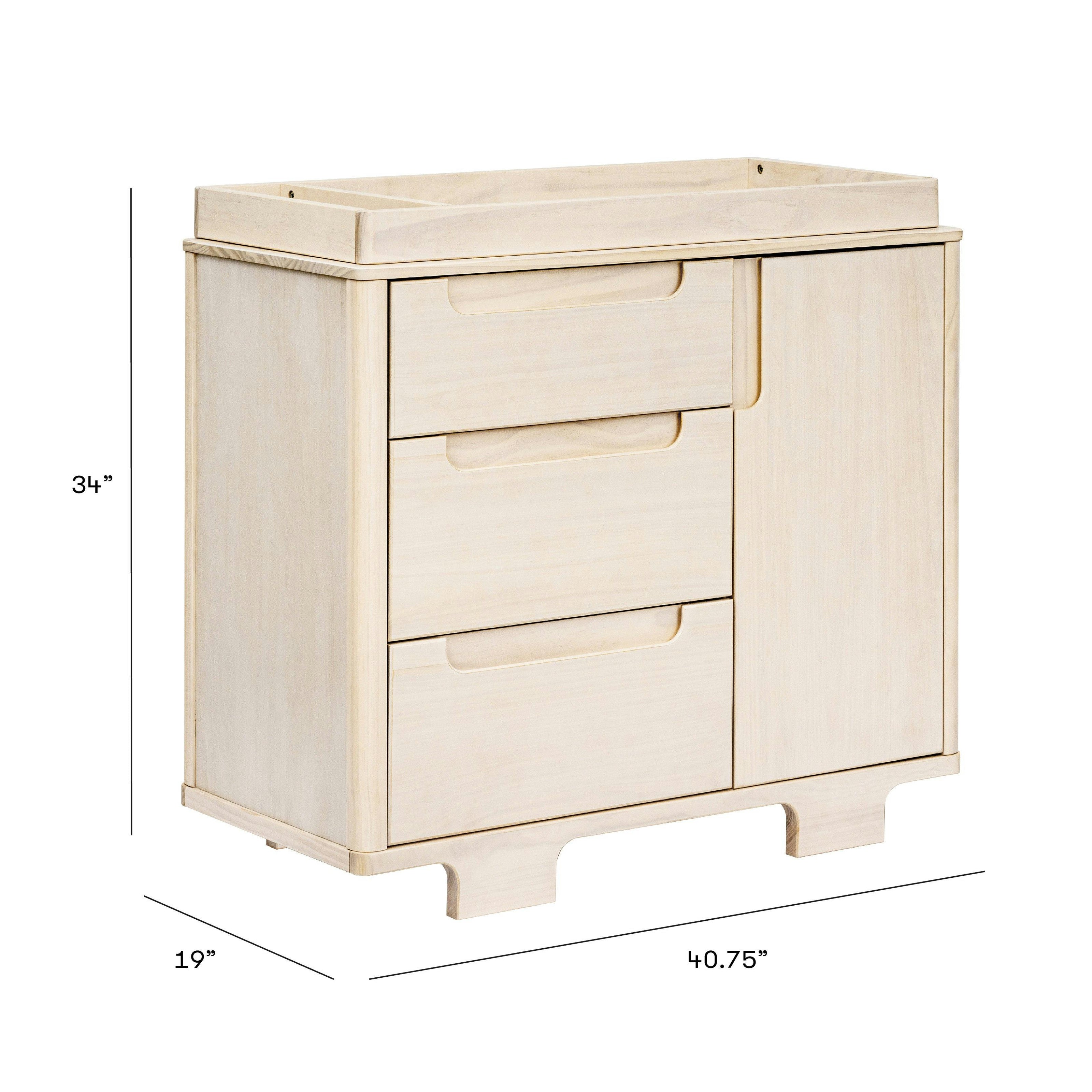 Babyletto Yuzu 3-Drawer Compact Changer Dresser with Removable Changing Tray (41