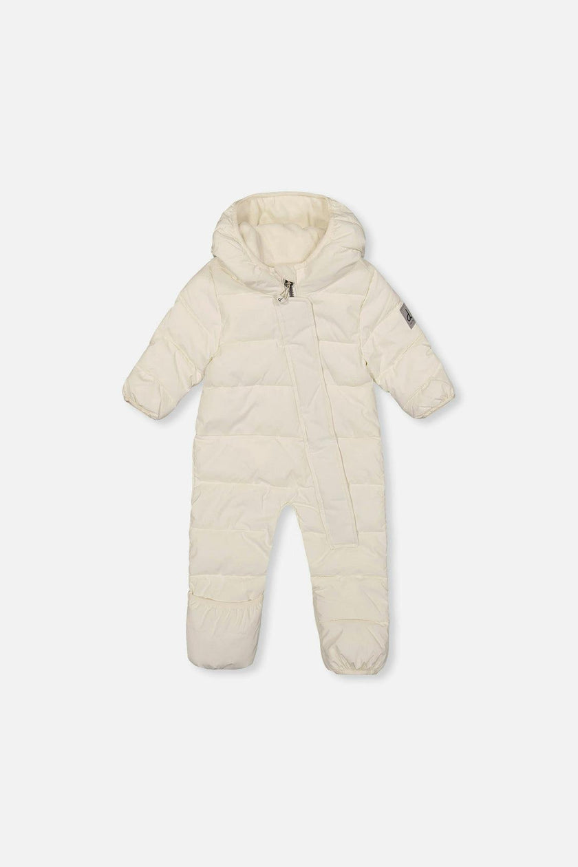 Baby Cloud One Piece Snowsuit Adapted For Car Seats Off White