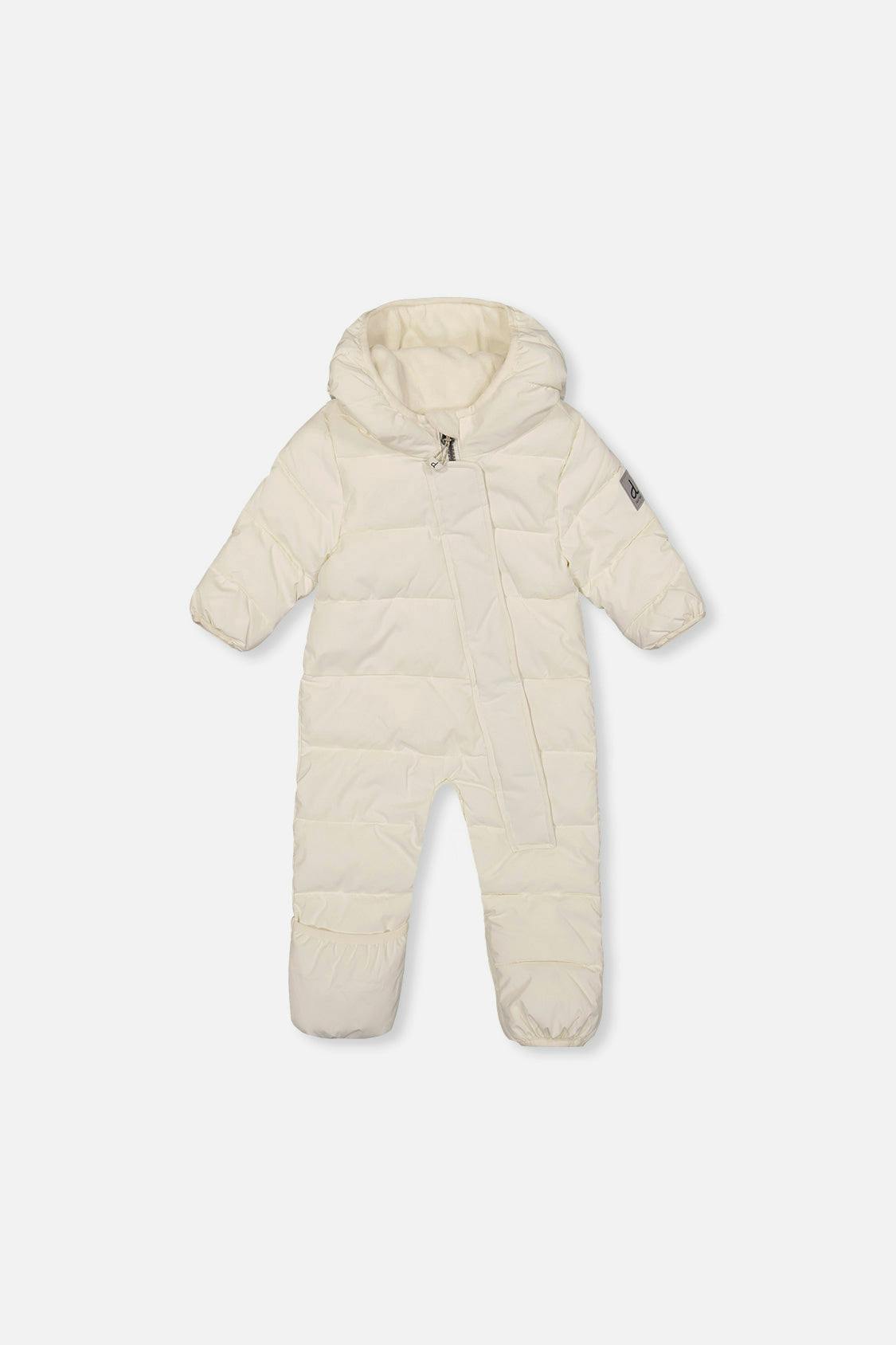 Baby Cloud One Piece Snowsuit Adapted For Car Seats Off White