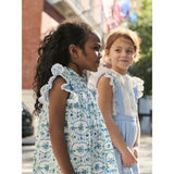 Nicky Hilton x La Coqueta Blue Bow Floral Lily-Grace Girl Empire Dress