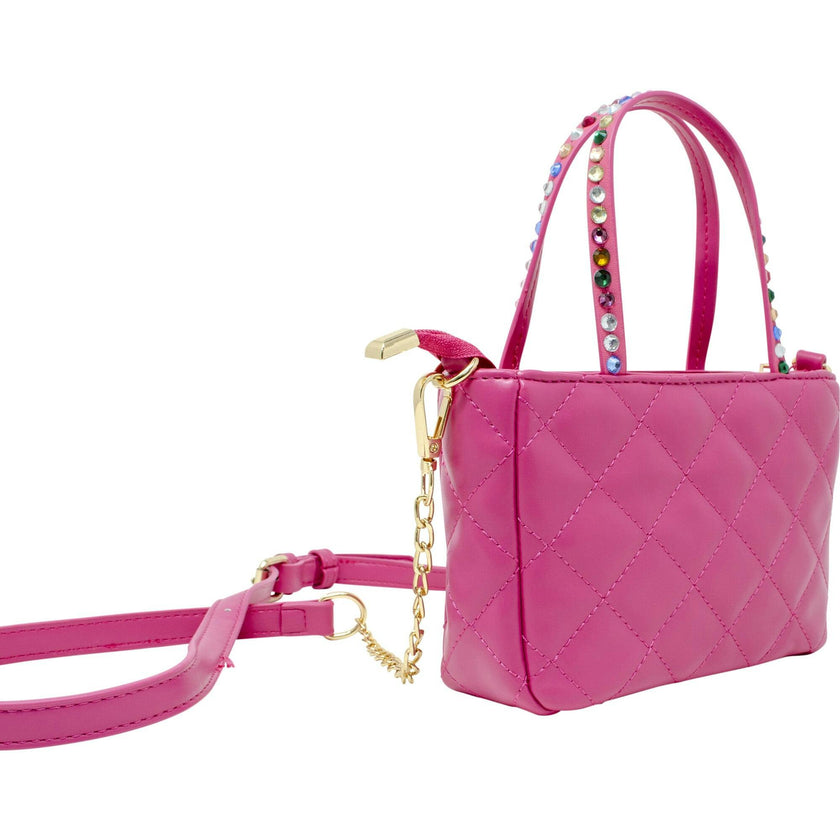 Quilted Rhinestone Tote Bag