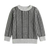 Striped Textured Knit Sweater