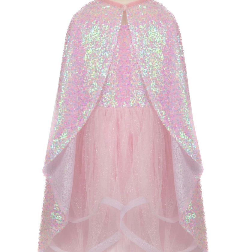 Pink Sequins Twirl Cape