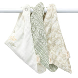 Willow Leaf Cotton Bandana Baby Bib (3 Pack)