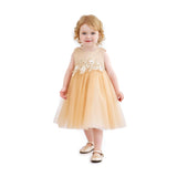 Champagne Zinara Ribbon Bloom Gown
