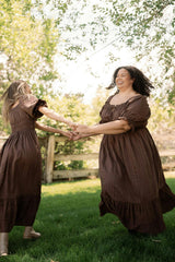 Maleah Dress in Warm Cocoa