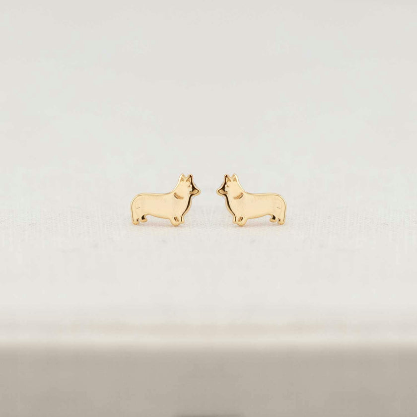 Corgi Dog Stud Earrings