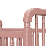 Liberty 3-in-1 Convertible Spindle Crib with Toddler Bed Conversion Kit in Dusty Rose