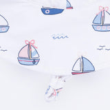 Bubbly Sailboats Pink - Wide Brim Sun Hat
