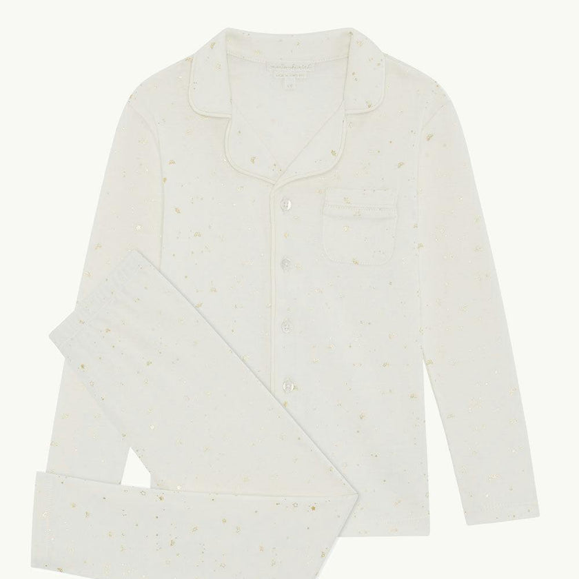 Aspen Star & Crown Child Pyjama - Natural