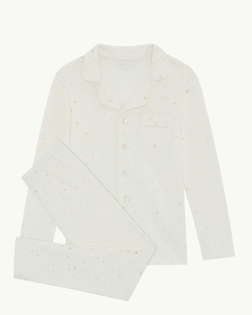 Aspen Star & Crown Child Pyjama - Natural