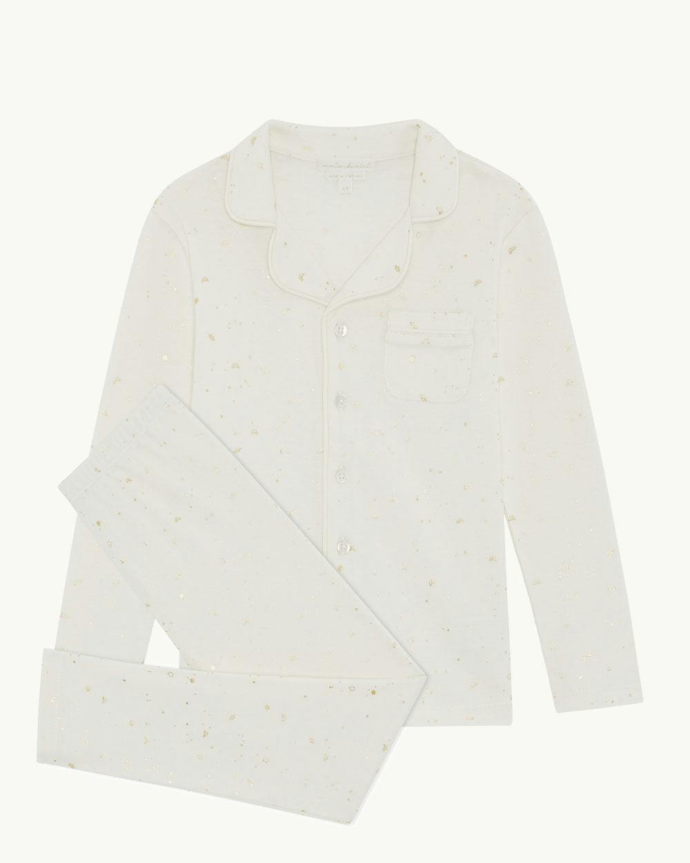 Aspen Star & Crown Child Pyjama - Natural