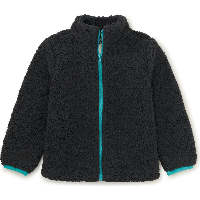 Teddy Fleece Zip Up Jacket, Grey