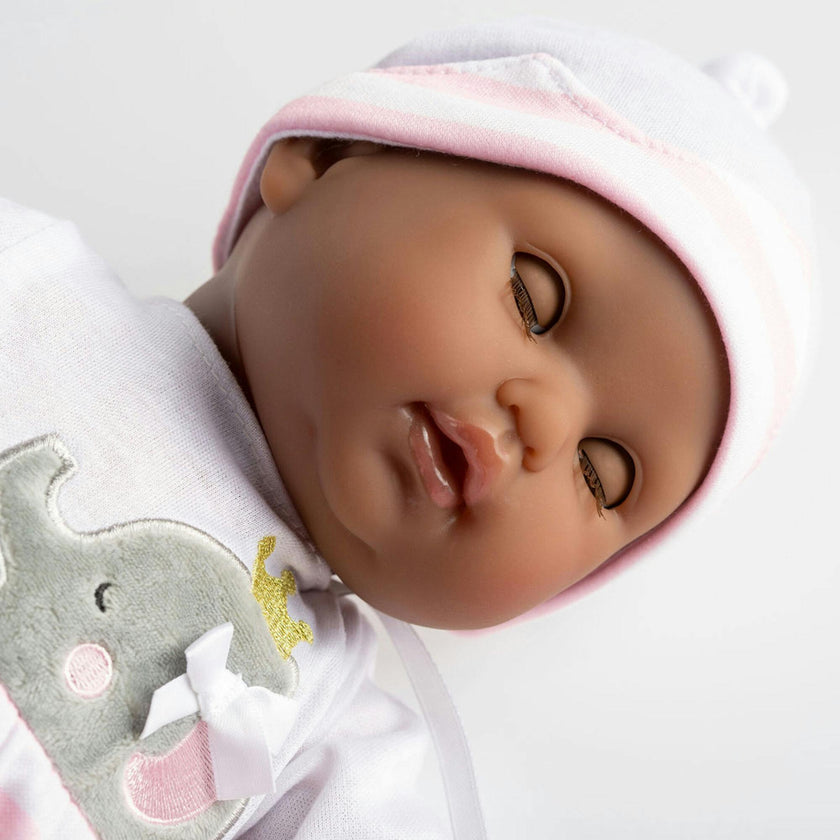 Nonis Boutique: 15" Doll - African American - Pink 10pc