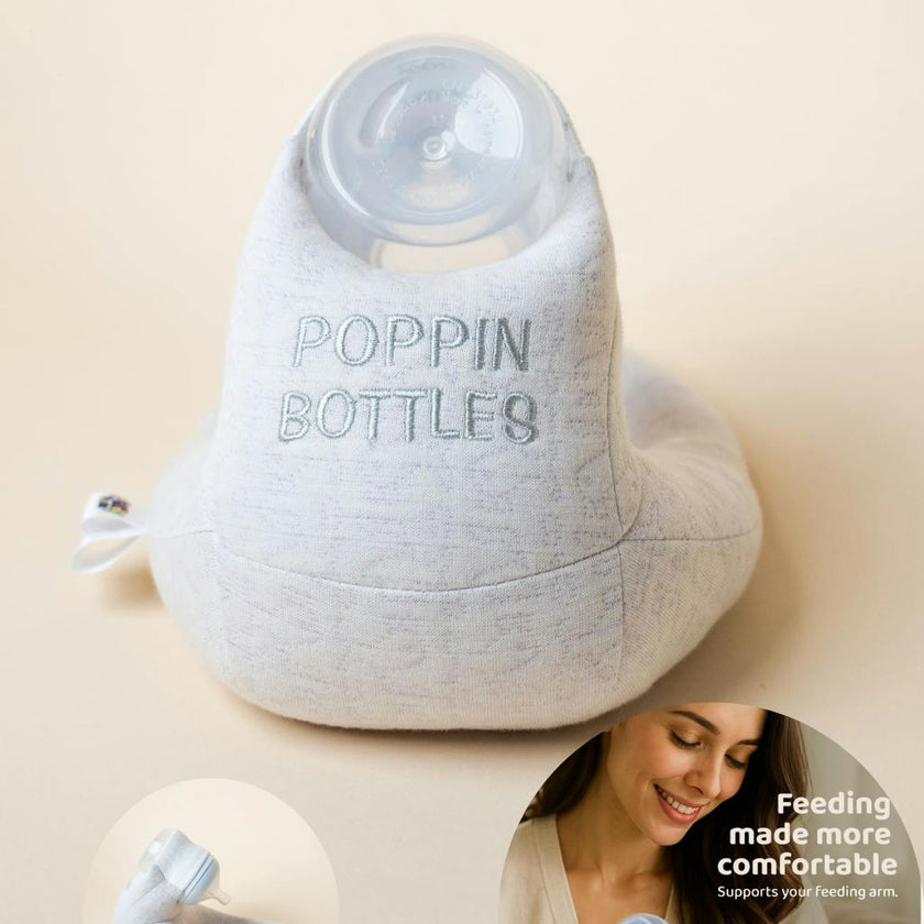 Baby Bottle Pillow Holder for Parents - "Poppin Bottles"