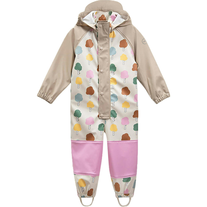 Tree Print Rain Coverall Jumpsuit