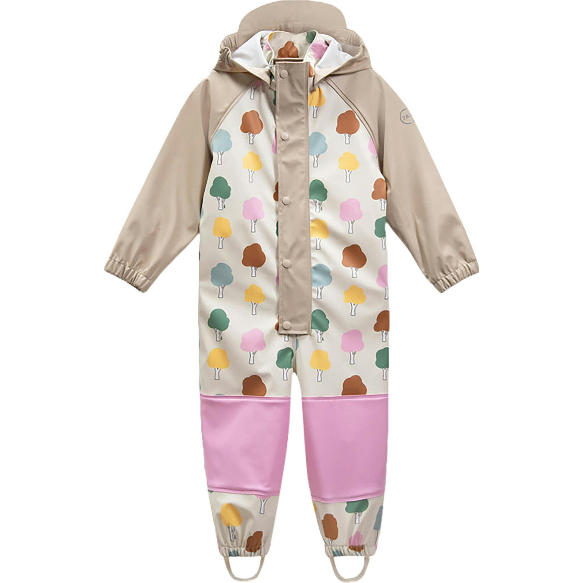 Tree Print Rain Coverall Jumpsuit