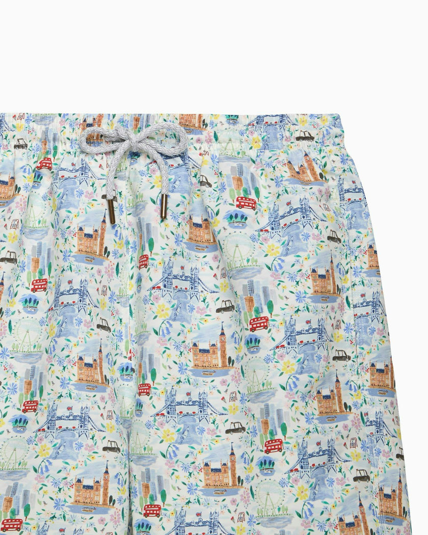 Mens Daddy & Me Swimshorts in London Scenes