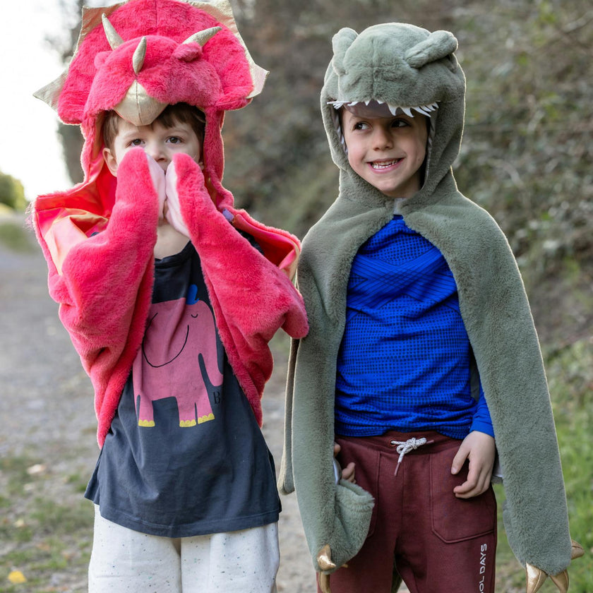 Red Triceratops Cuddle Cape