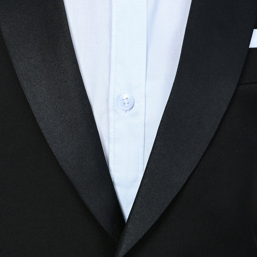 Black Shawl Lapel Wool Suit