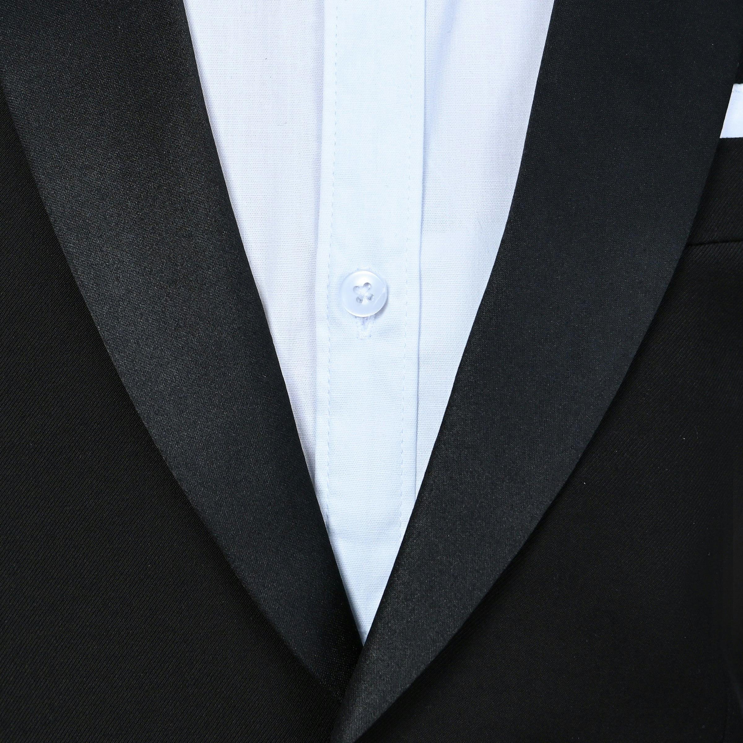 Black Shawl Lapel Wool Suit