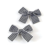 Halo Luxe Jocelyn Gingham Scalloped Double Clip Set - Black