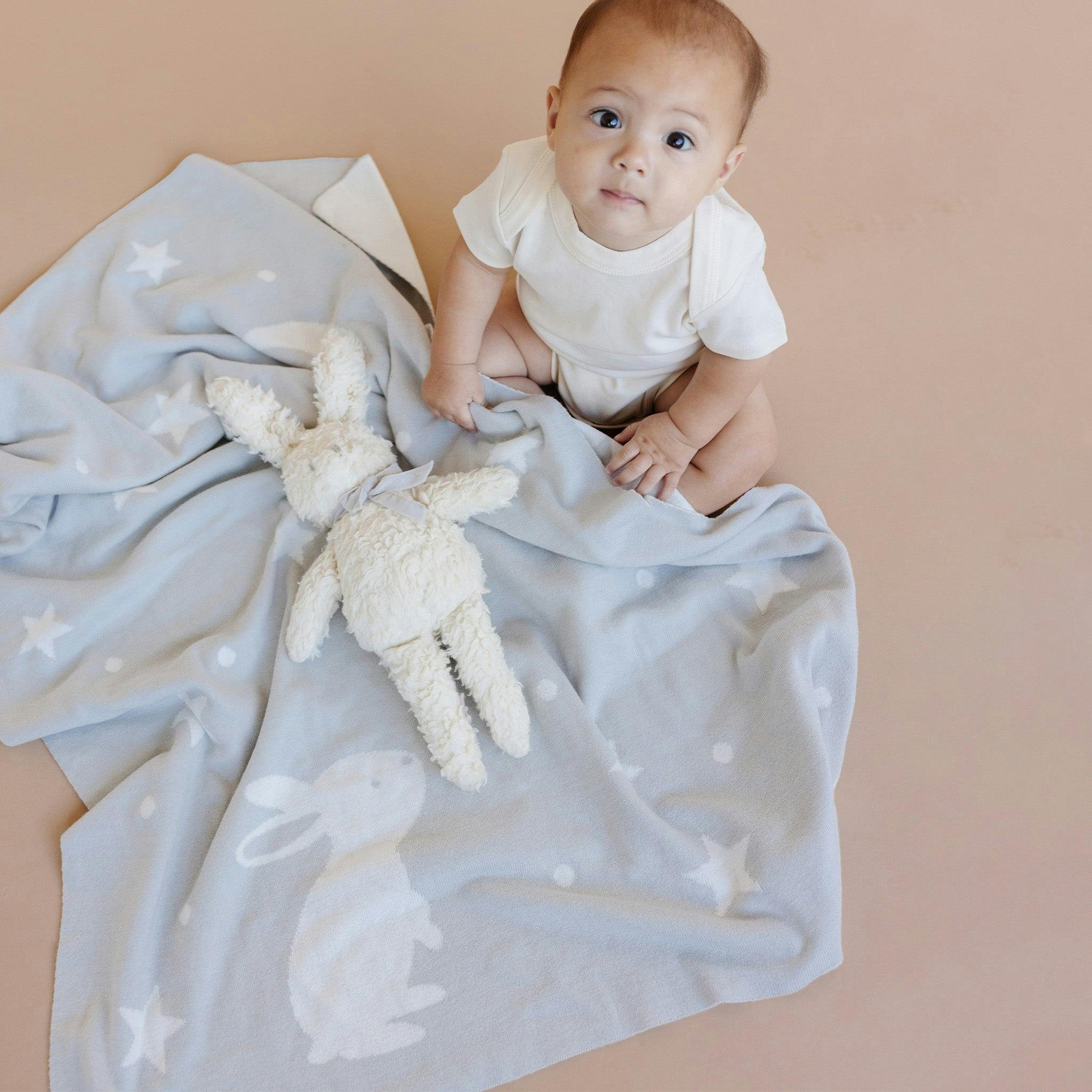 Star Moon Blanket Bunny Plush Toy Gift Set
