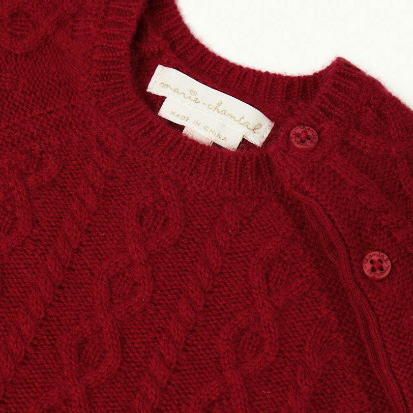 Bowen Cable Knit Dress - Ruby Red