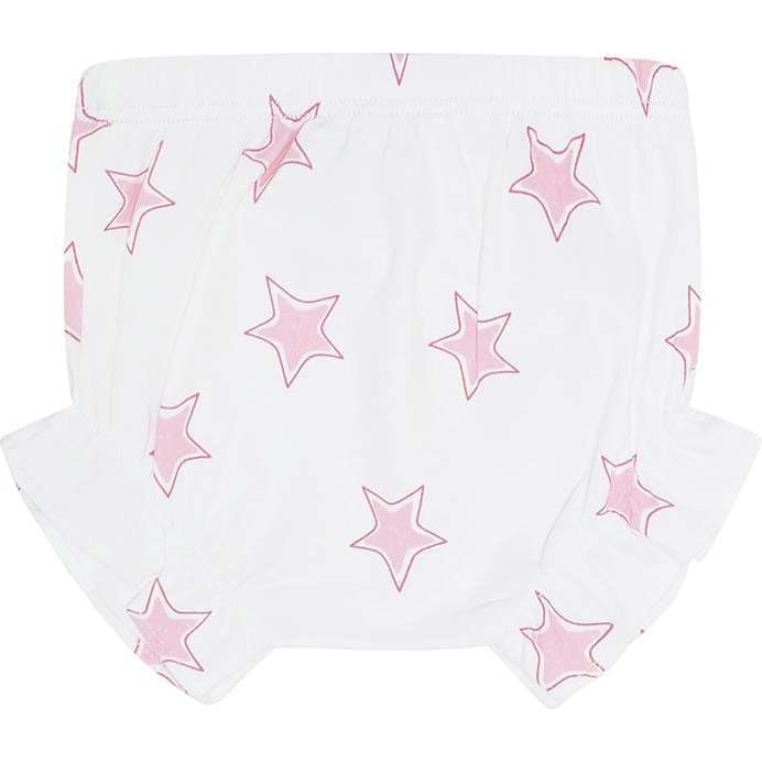 Pink Stars Print Diaper Cover Set