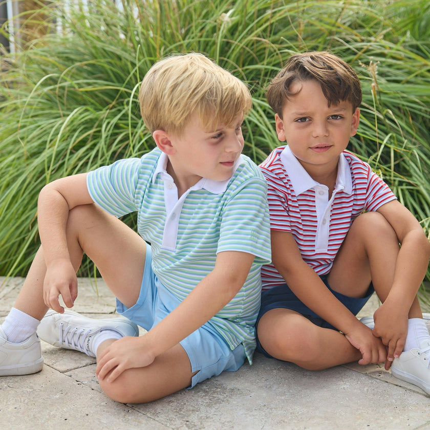 Short Sleeve Polo - Americana Stripe