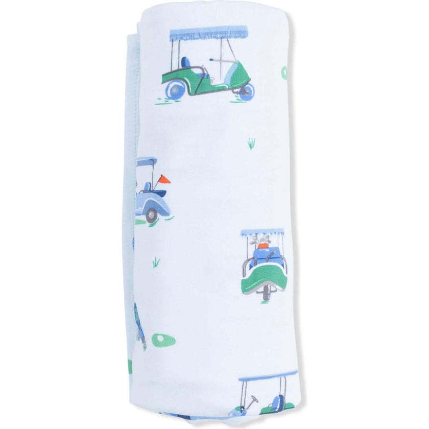 Vintage Golf Carts Blue - Swaddle Blanket