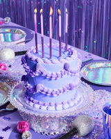 Purple Glitter Candles - 10 birthday candles