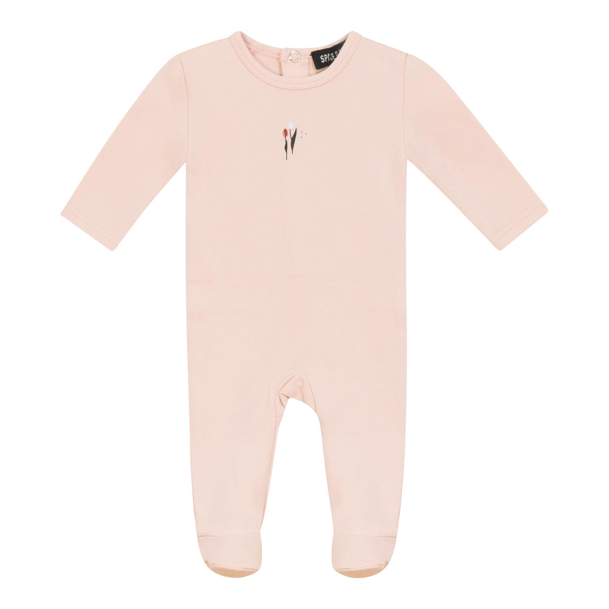 Scooter Tulip Print Snap Front Cotton Romper