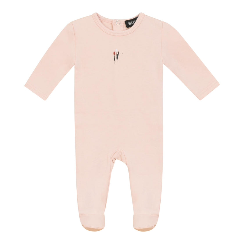 Scooter Tulip Print Snap Front Cotton Romper