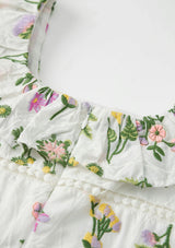 Emely Frill Embroidered Maxi Dress