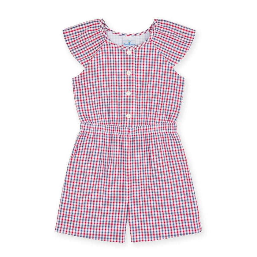 Plaid Seersucker Romper