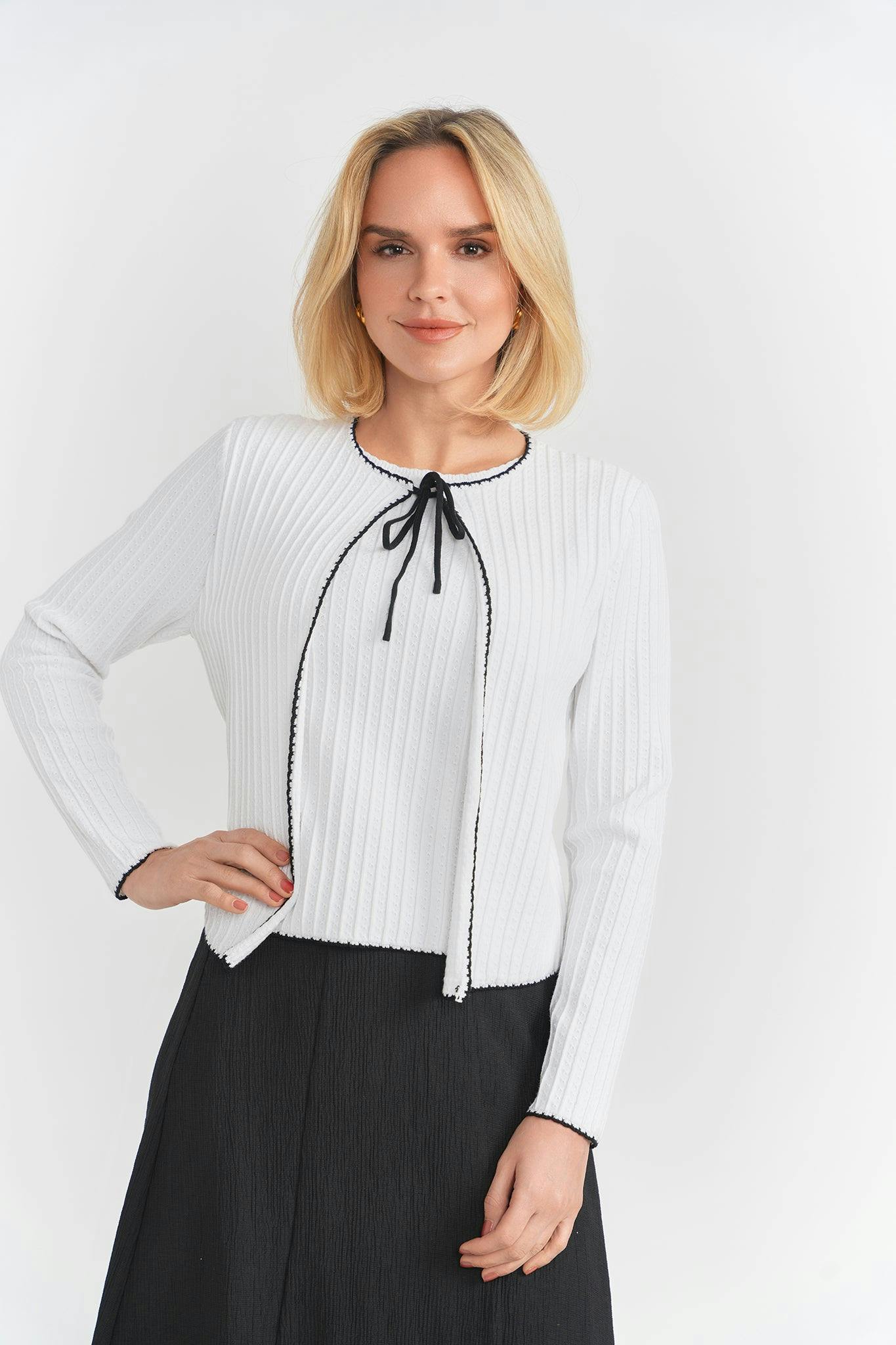 Pointel Cardigan and Shell